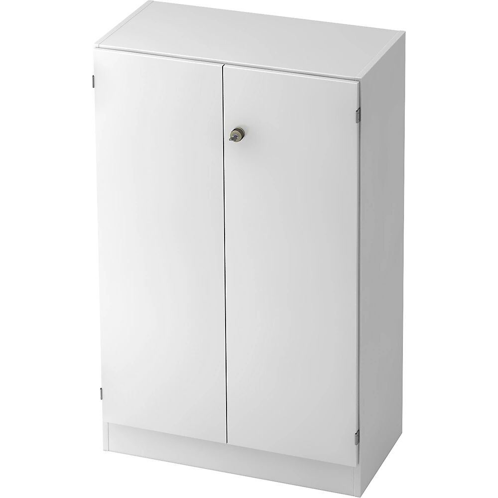 kaiserkraft FINO - Armario para archivadores, 2 baldas, H x A x P 1270 x 800 x 420 mm, blanco