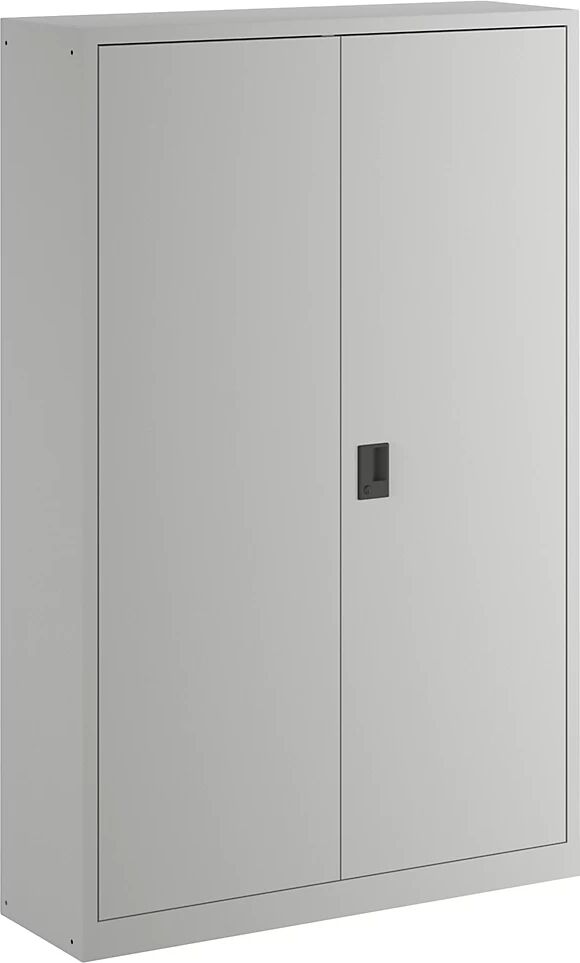 LISTA Armario de puertas batientes, puertas de chapa maciza, H x A 1950 x 1250 mm, profundidad 400 mm, gris luminoso RAL 7035