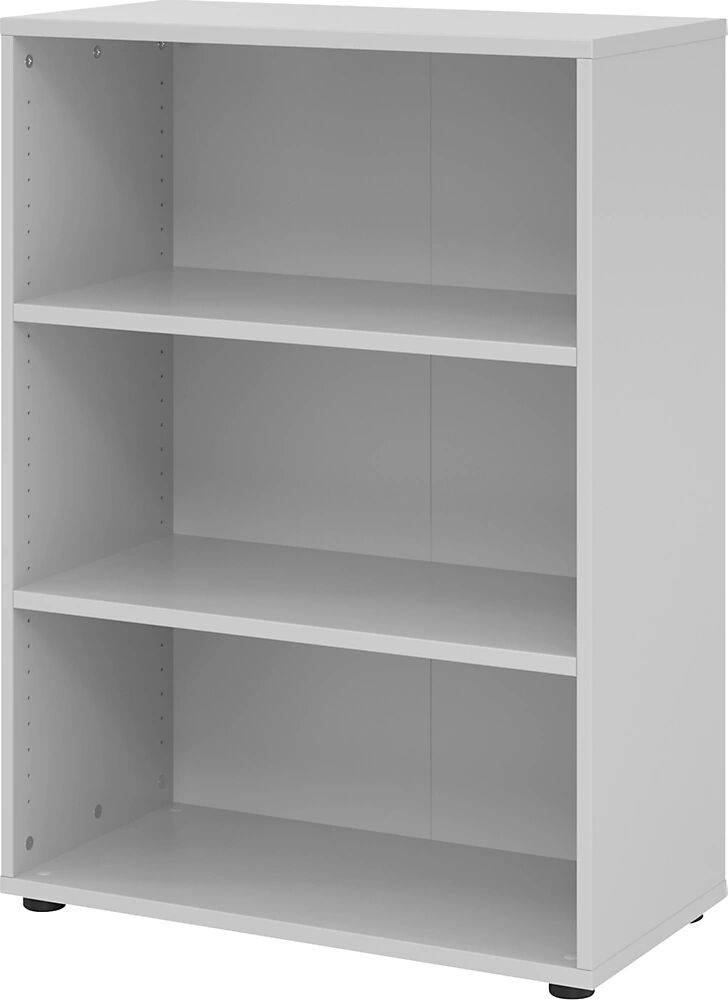 kaiserkraft VERA-ZWO - Estantería de oficina, H x A x P 1100 x 800 x 400 mm, 3 pisos de archivadores, gris luminoso