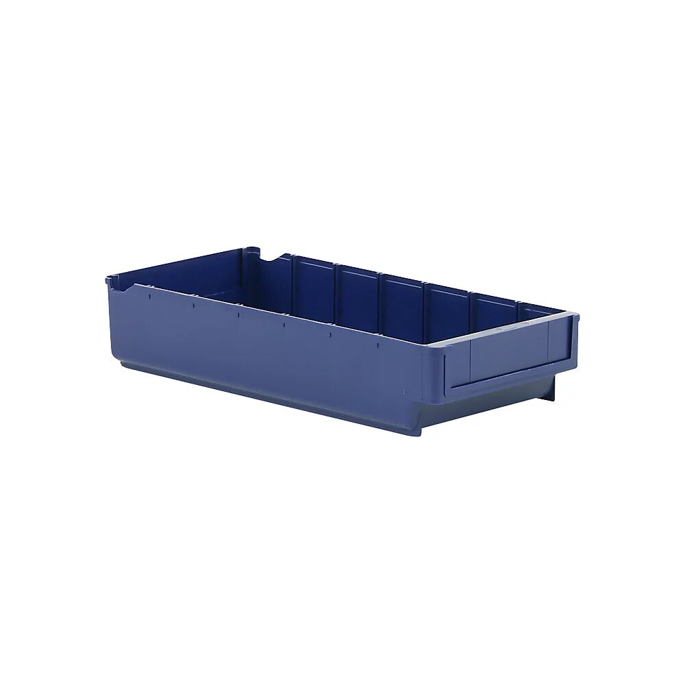 kaiserkraft Caja de polipropileno para estanterías, azul, LxAxH 400 x 188 x 80 mm, UE 20 unidades