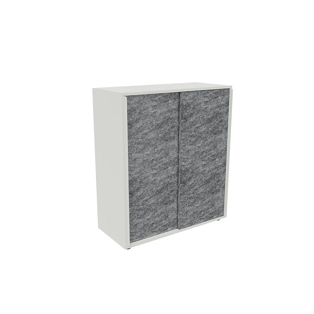 kaiserkraft Armario de puertas correderas NEOTEX con frente acústico, H x A x P 1150 x 1000 x 440 mm, frente gris granito