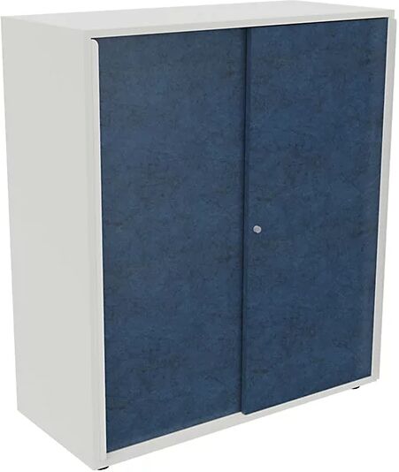 kaiserkraft Armario de puertas correderas NEOTEX con frente acústico, H x A x P 1150 x 1000 x 440 mm, frente azul atlántico