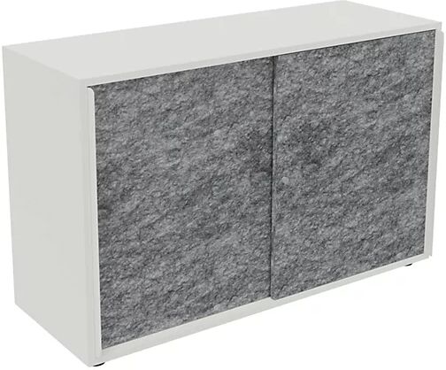 kaiserkraft Armario de puertas correderas NEOTEX con frente acústico, H x A x P 775 x 1200 x 440 mm, frente gris granito