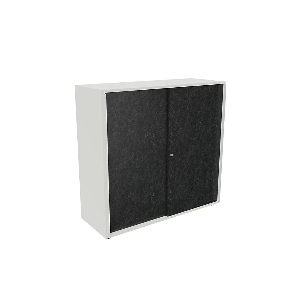 kaiserkraft Armario de puertas correderas NEOTEX con frente acústico, H x A x P 1150 x 1200 x 440 mm, frente antracita