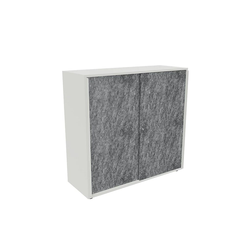 kaiserkraft Armario de puertas correderas NEOTEX con frente acústico, H x A x P 1150 x 1200 x 440 mm, frente gris granito