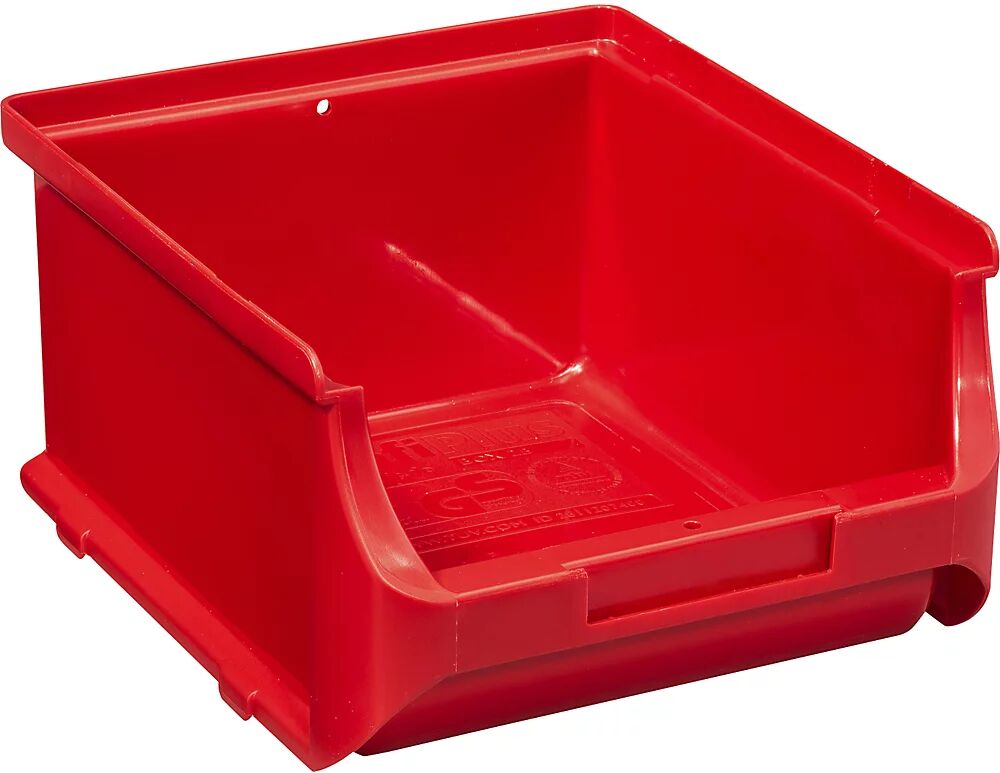 kaiserkraft Caja visualizable, L x A x H 160 x 135 x 82 mm, UE 20 unid., rojo