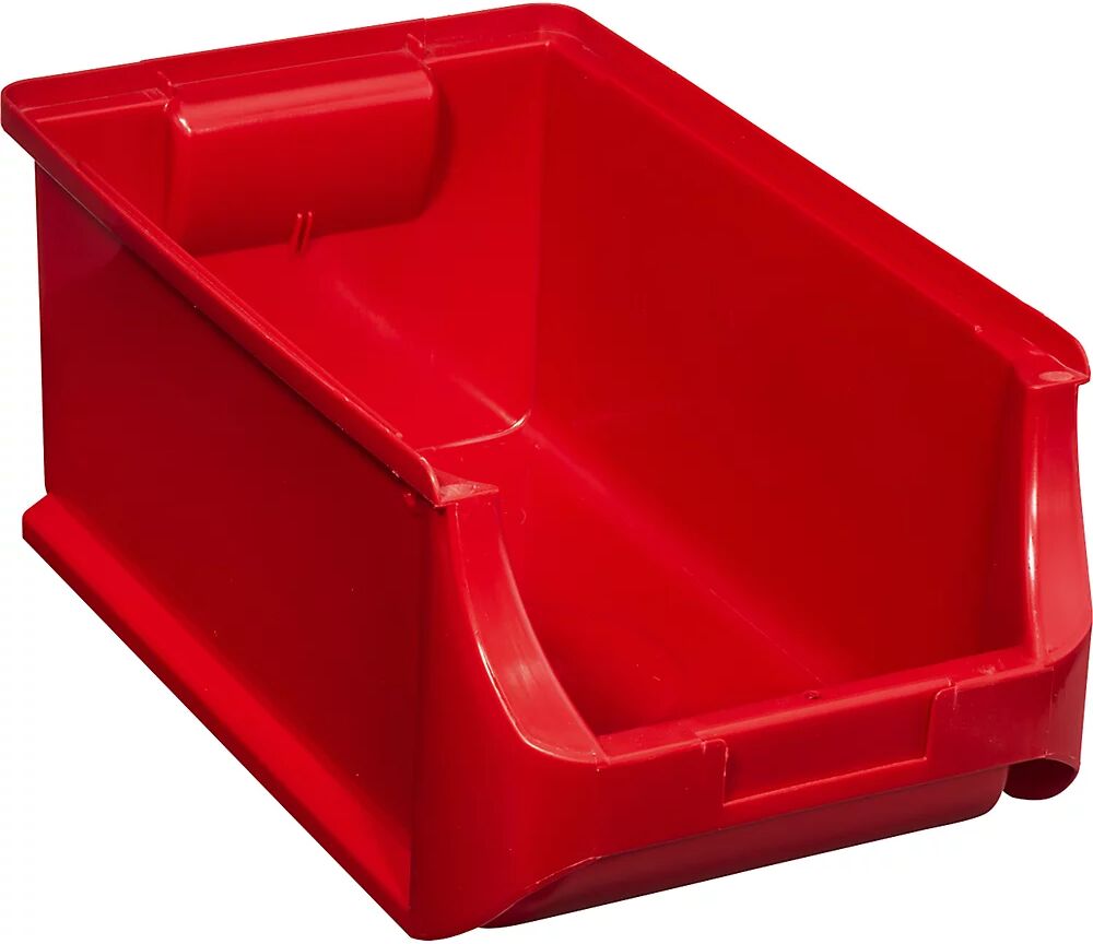 kaiserkraft Caja visualizable, L x A x H 355 x 205 x 150 mm, UE 12 unid., rojo