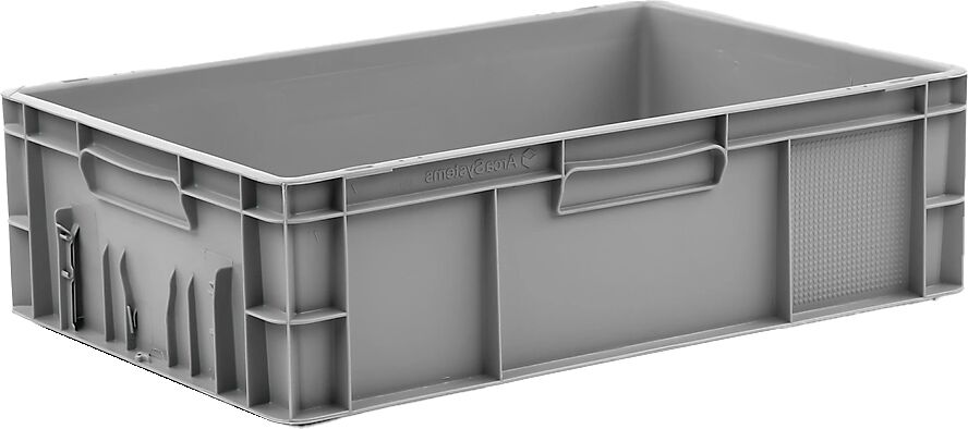 kaiserkraft Euro-recipiente apilable, capacidad 32 l, L x A x H 600 x 400 x 175 mm, PP, gris, a partir de 10 unid.