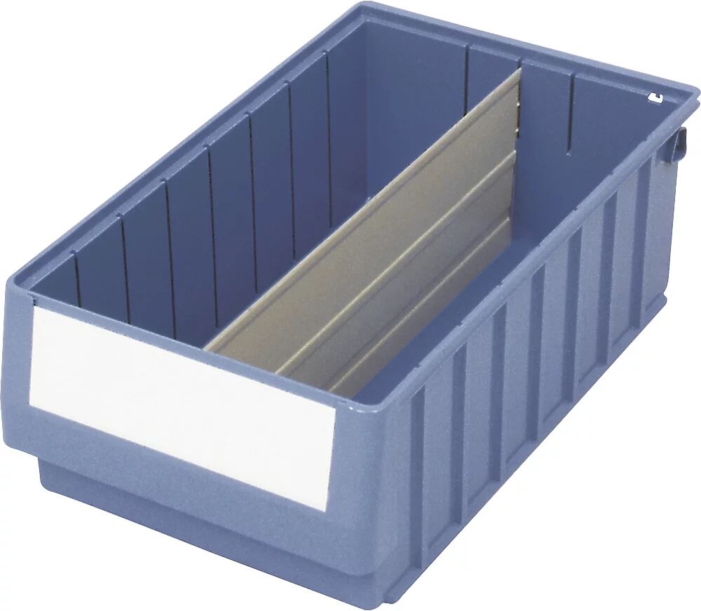 BITO Separador longitudinal, para cajas de estantería, UE 10 unid., L x H 265 x 74,5 mm