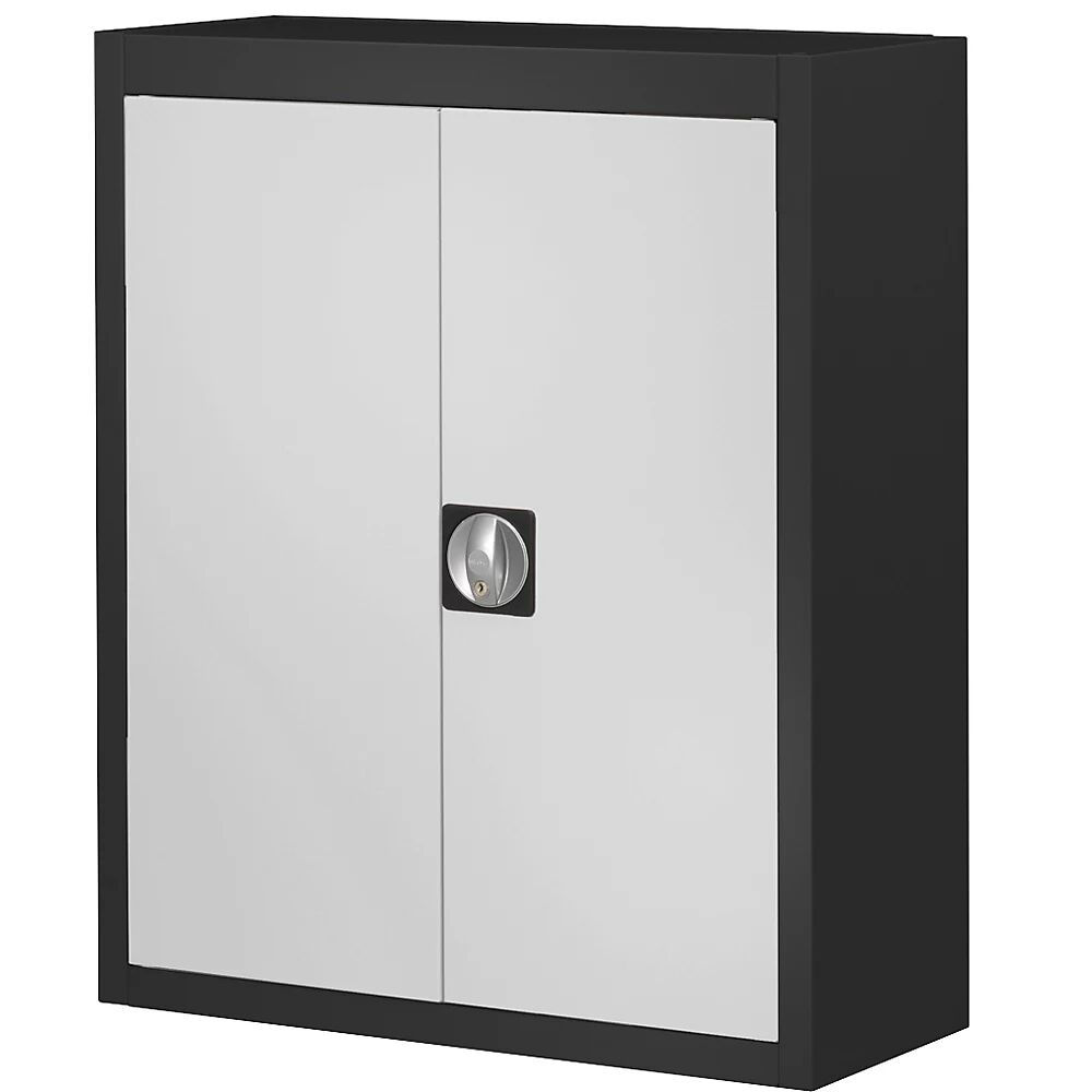mauser Armario-almacén, sin cajas visualizables, H x A x P 820 x 680 x 280 mm, bicolor, cuerpo negro, puertas en gris