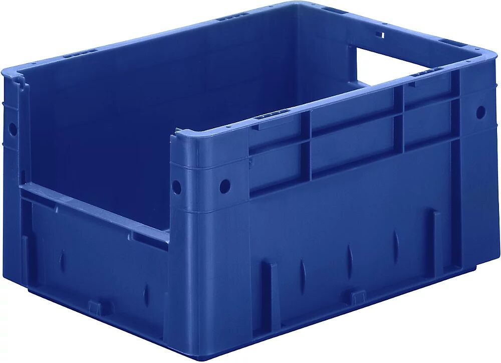 kaiserkraft Recipiente apilable euronorma, capacidad 17,5 l, L x A x H 400 x 300 x 210 mm, UE 4 unid., azul