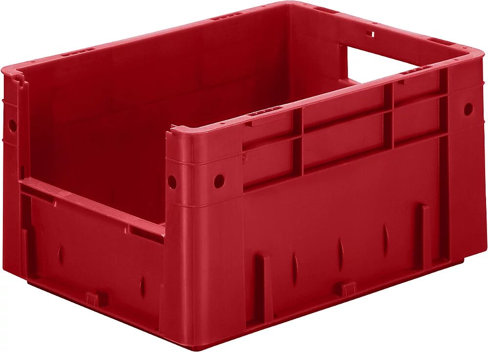 kaiserkraft Recipiente apilable euronorma, capacidad 17,5 l, L x A x H 400 x 300 x 210 mm, UE 4 unid., rojo