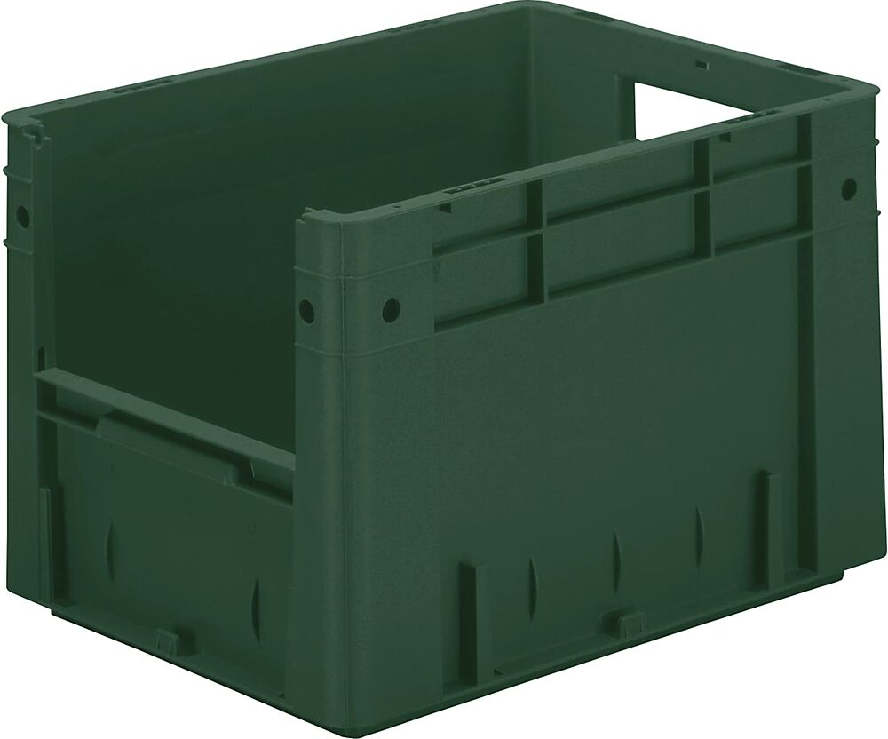 kaiserkraft Recipiente apilable euronorma, capacidad 23,3 l, L x A x H 400 x 300 x 270 mm, UE 4 unid., verde