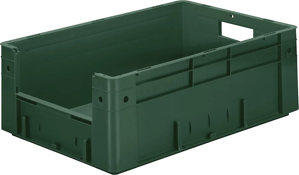 kaiserkraft Recipiente apilable euronorma, capacidad 38 l, L x A x H 600 x 400 x 210 mm, UE 2 unid., verde