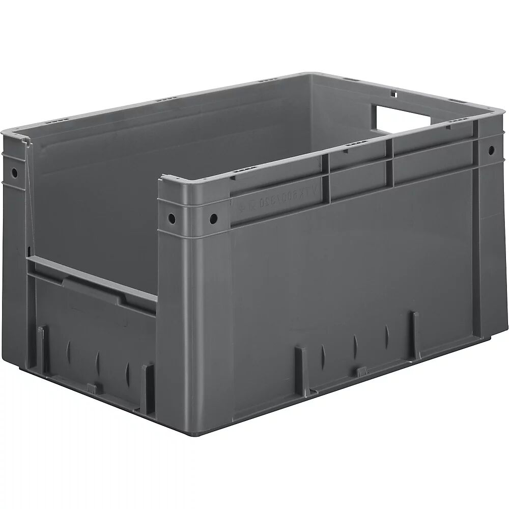 kaiserkraft Recipiente apilable euronorma, capacidad 60 l, L x A x H 600 x 400 x 320 mm, UE 2 unid., gris