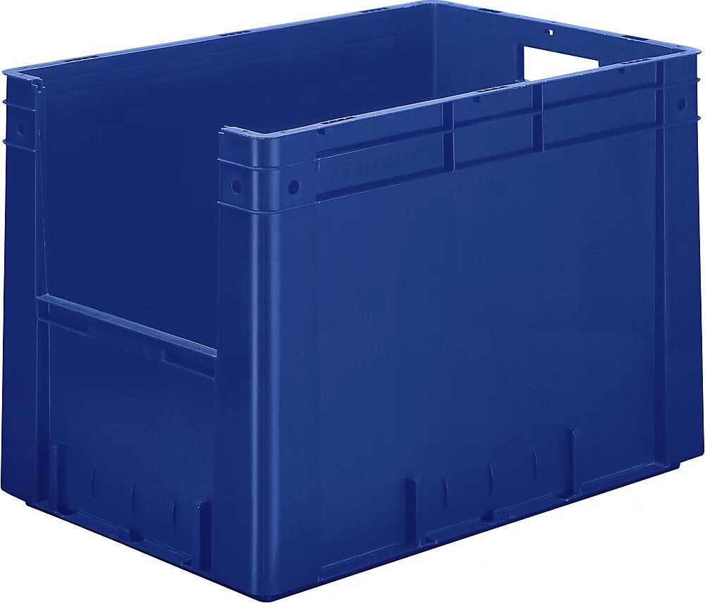 kaiserkraft Recipiente apilable euronorma, capacidad 80 l, L x A x H 600 x 400 x 420 mm, UE 2 unid., azul