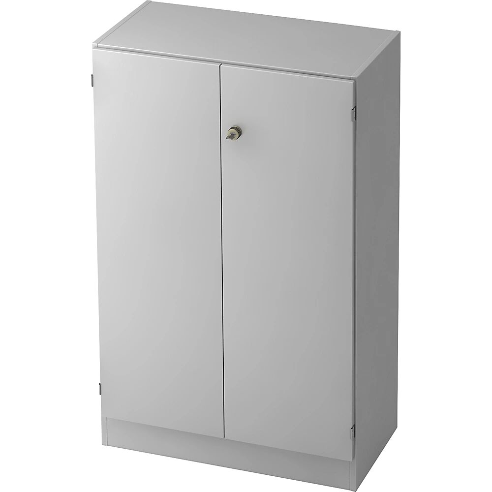 kaiserkraft FINO - Armario para archivadores, 2 baldas, H x A x P 1270 x 800 x 420 mm, gris luminoso