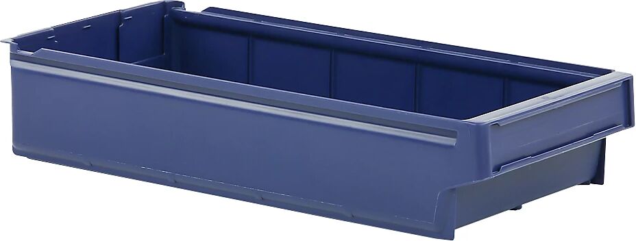 kaiserkraft Caja de polipropileno para estanterías, azul, LxAxH 500 x 230 x 100 mm, UE 9 unid.