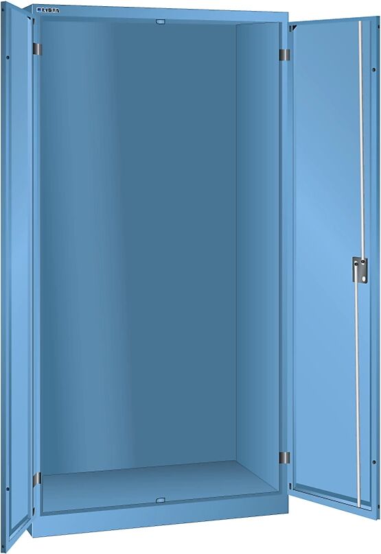 LISTA Armario de puertas batientes, H x A x P 1950 x 1000 x 580 mm, cuerpo vacío, azul luminoso