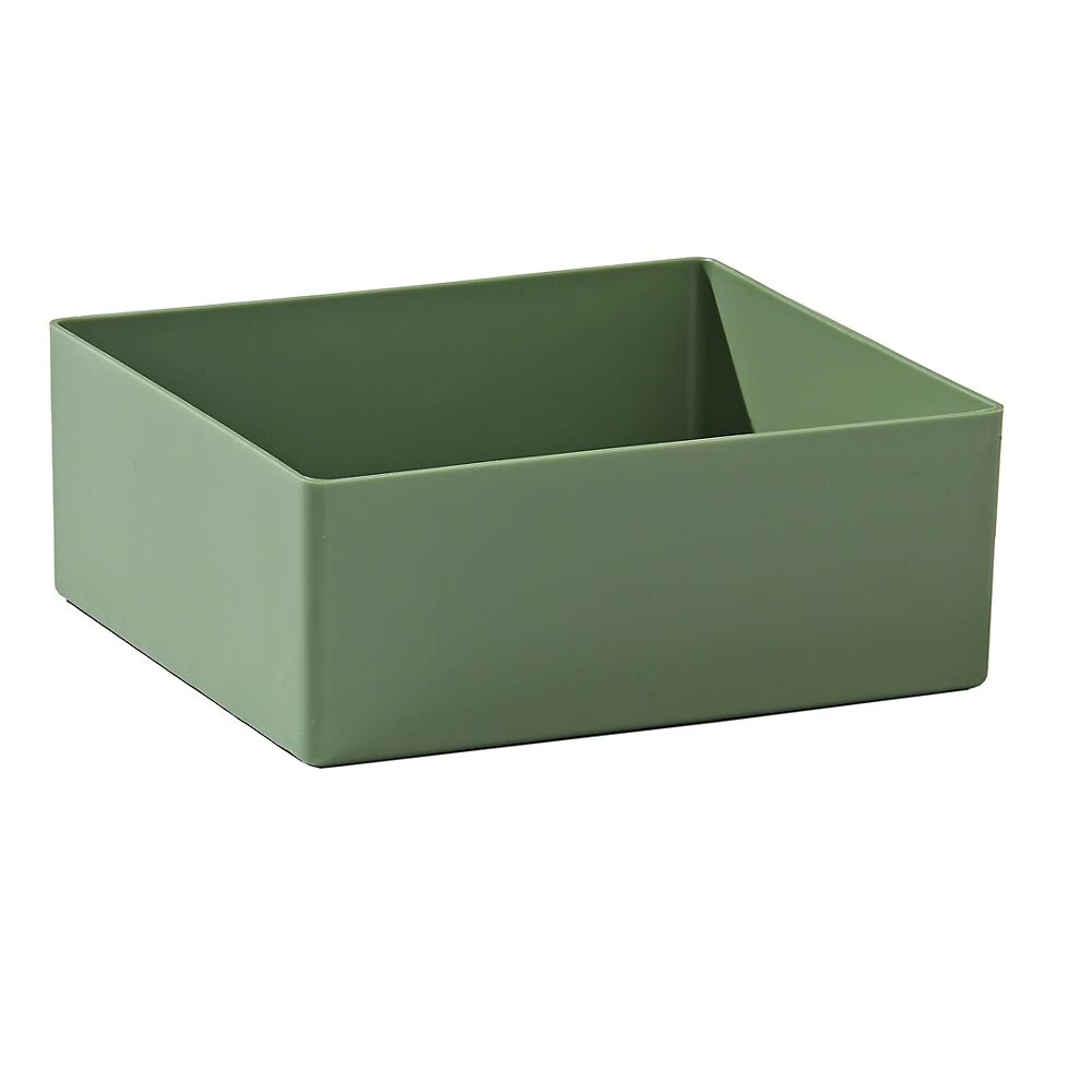 kaiserkraft Caja insertable de tamaño especial, poliestireno, UE 50 unid., L x A x H 130 x 115 x 50 mm, verde