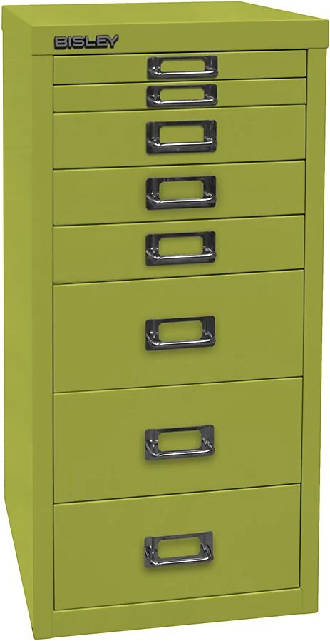 BISLEY Serie 29 MultiDrawer™, DIN A4, 8 cajones, verde