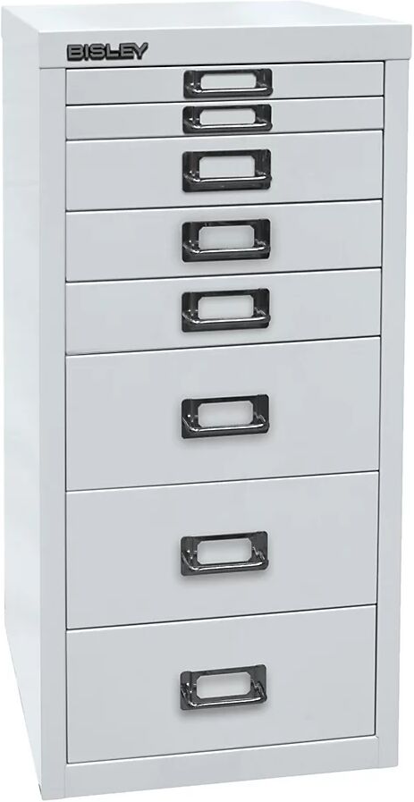 BISLEY Serie 29 MultiDrawer™, DIN A4, 8 cajones, gris luminoso