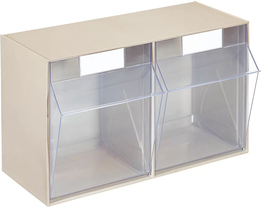 kaiserkraft Caja abatible modular, H x A x P del cuerpo 353 x 600 x 299 mm, 2 cajas beige arena, a partir de 10 unid.