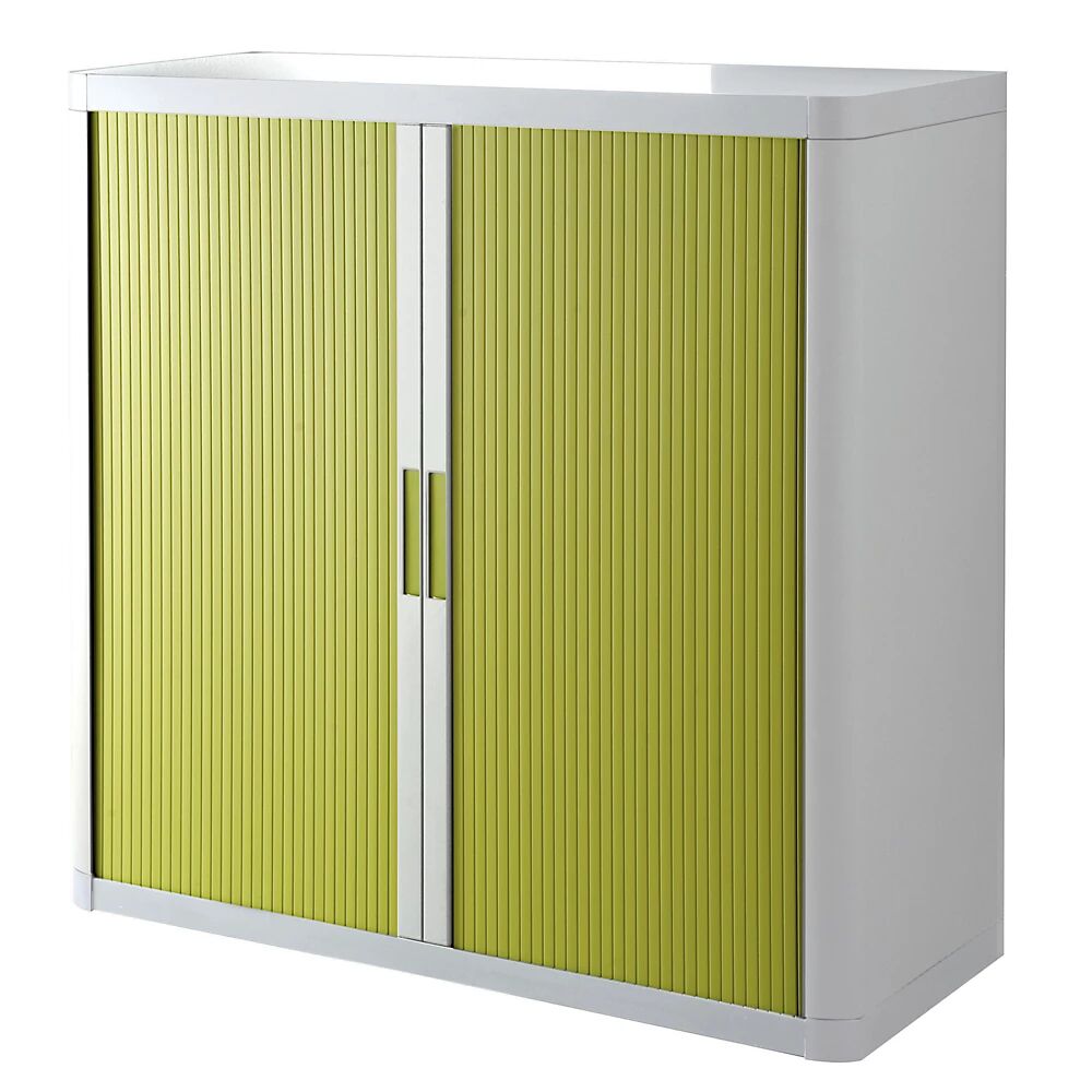 Paperflow Armario de persiana easyOffice®, 2 baldas, altura 1040 mm, blanco / verde