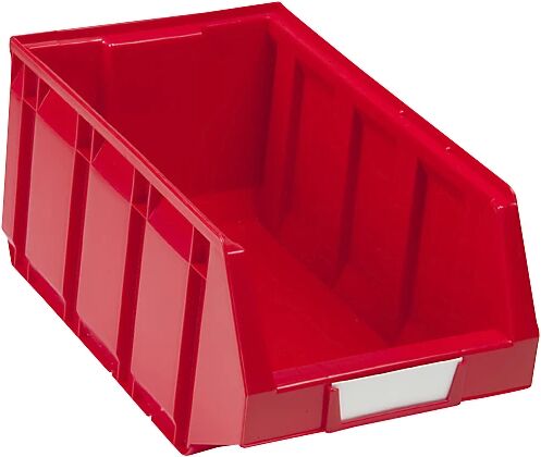 kaiserkraft Caja visualizable de polietileno, L x A x H 345 x 205 x 164 mm, rojo, UE 24 unid.