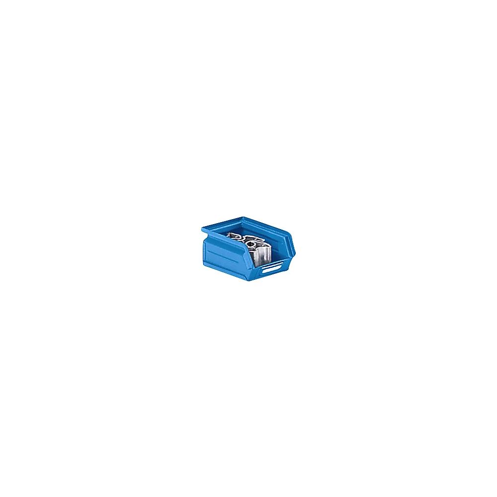 kaiserkraft Caja visualizable de chapa de acero, L x A x H 165 x 103 x 75 mm, azul luminoso, a partir de 10 unid.