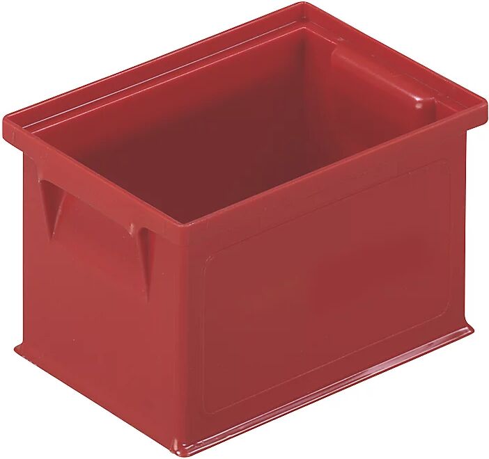 kaiserkraft Caja apilable de transporte, L x A x H 210 x 150 x 122,5 mm, color rojo, UE 40 unidades