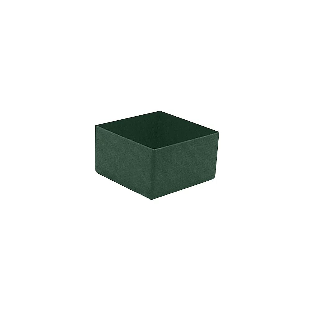 kaiserkraft Caja insertable, altura 63 mm, verde, LxA 108x108 mm, UE 50 unidades