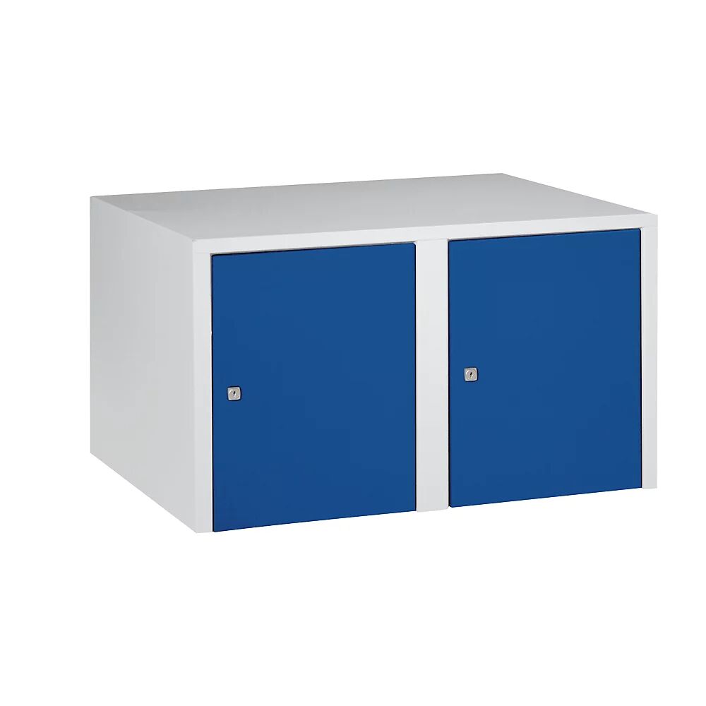 Wolf Altillo, 2 compartimentos, HxAxP 445 x 800 x 500 mm, azul genciana