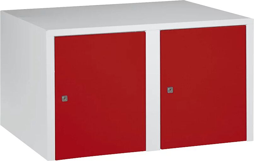 Wolf Altillo, 2 compartimentos, HxAxP 445 x 800 x 500 mm, rojo vivo