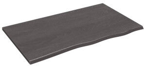 vidaXL Estante De Pared Madera De Roble Tratada Gris Oscuro 100x60x2cm