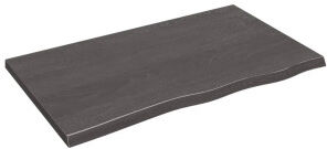 vidaXL Estante De Pared Madera De Roble Tratada Gris Oscuro 100x60x4cm