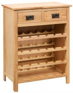 vidaXL Mueble Botellero De Madera Maciza De Roble 72x32x90 Cm