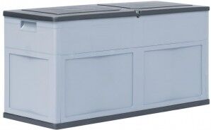 vidaXL Caja De Almacenamiento 320 L Gris Y Negro