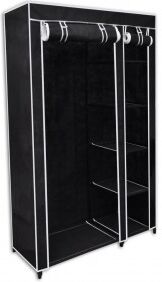 vidaXL Armario Plegable 110x45x175 Cm Negro