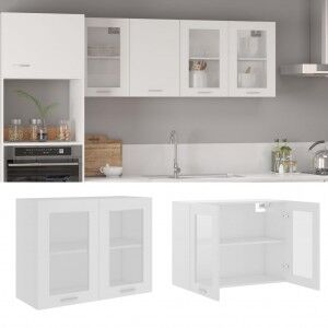 vidaXL Armario Colgante Cocina Contrachapada Blanco 80x31x60 Cm