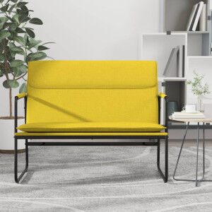 vidaXL Banco De Tela Amarillo Claro 100x64x80 Cm