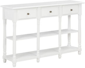 vidaXL Mesa Consola De Mdf Blanca 120x30x76 Cm