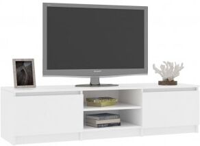 vidaXL Mueble Para Tv Madera Contrachapada Blanco 140x40x35.5 Cm