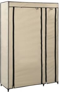 vidaXL Armario Plegable De Tela Color Crema 110x45x175 Cm