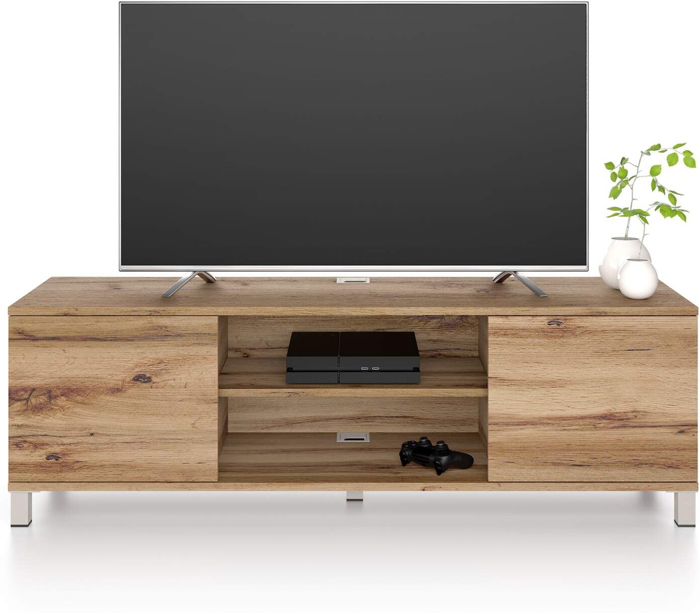 Mobili Fiver Mueble de TV Rachele, color Madera rústica