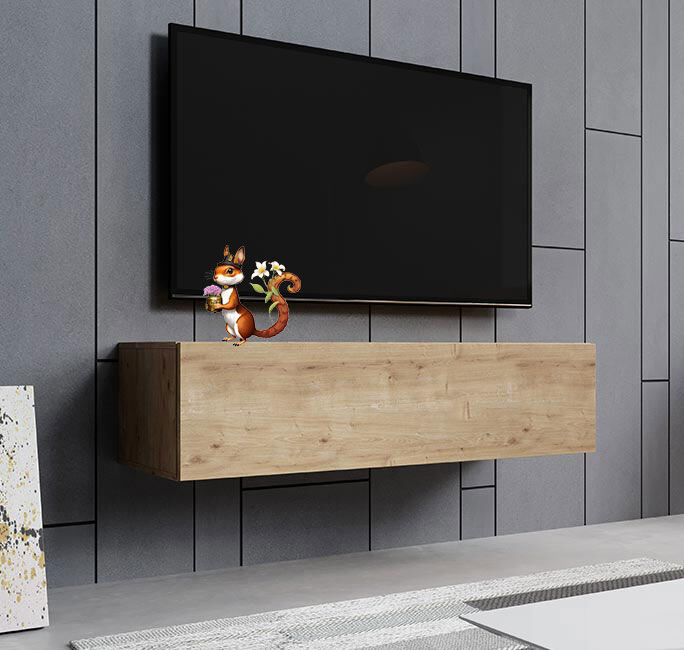 Mueble TV modelo Aitana M1 (120x30cm) en color roble