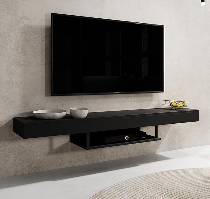 Mueble TV Aydin en color negro