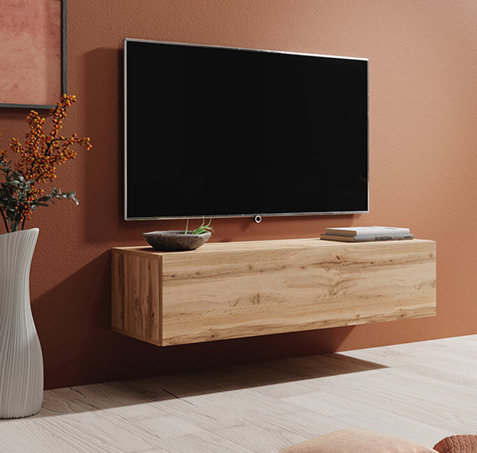 Mueble TV modelo Berit 120x30 en color roble