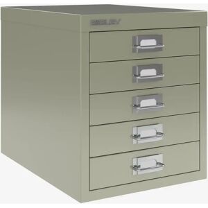 Bisley Multidrawer A4 – laatikosto viidellä laatikolla, Väri Goose Grey