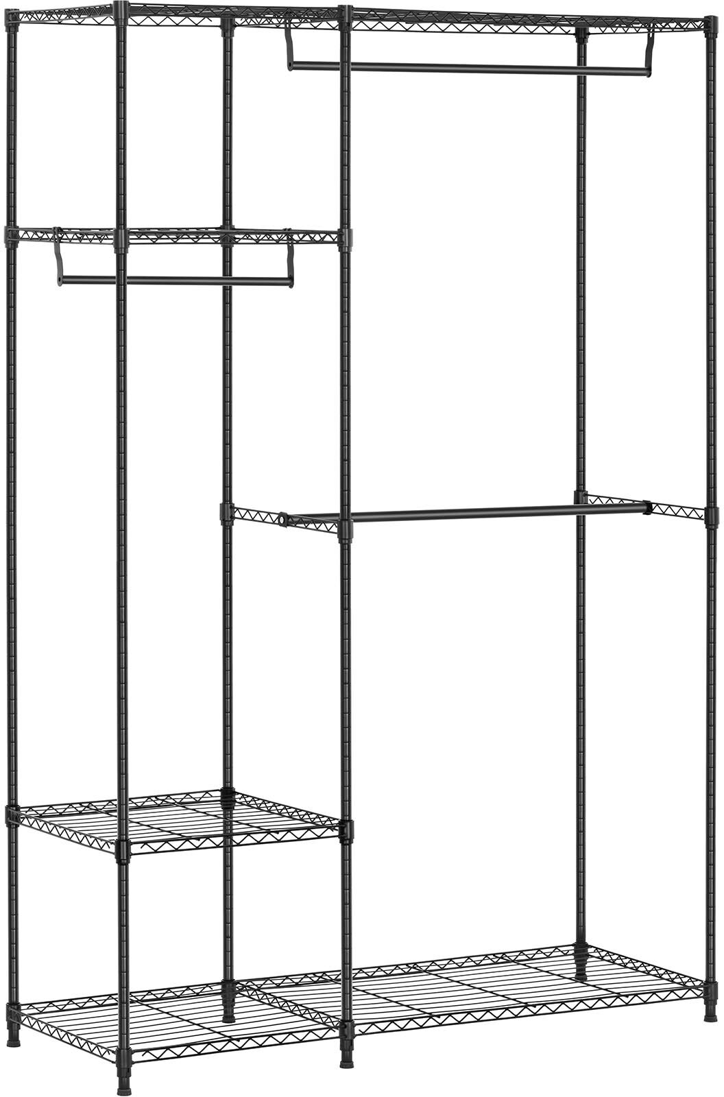 Royal Catering Metallinen vaatenaulakko - 120 x 45 x 179,5 cm - 270 kg - musta